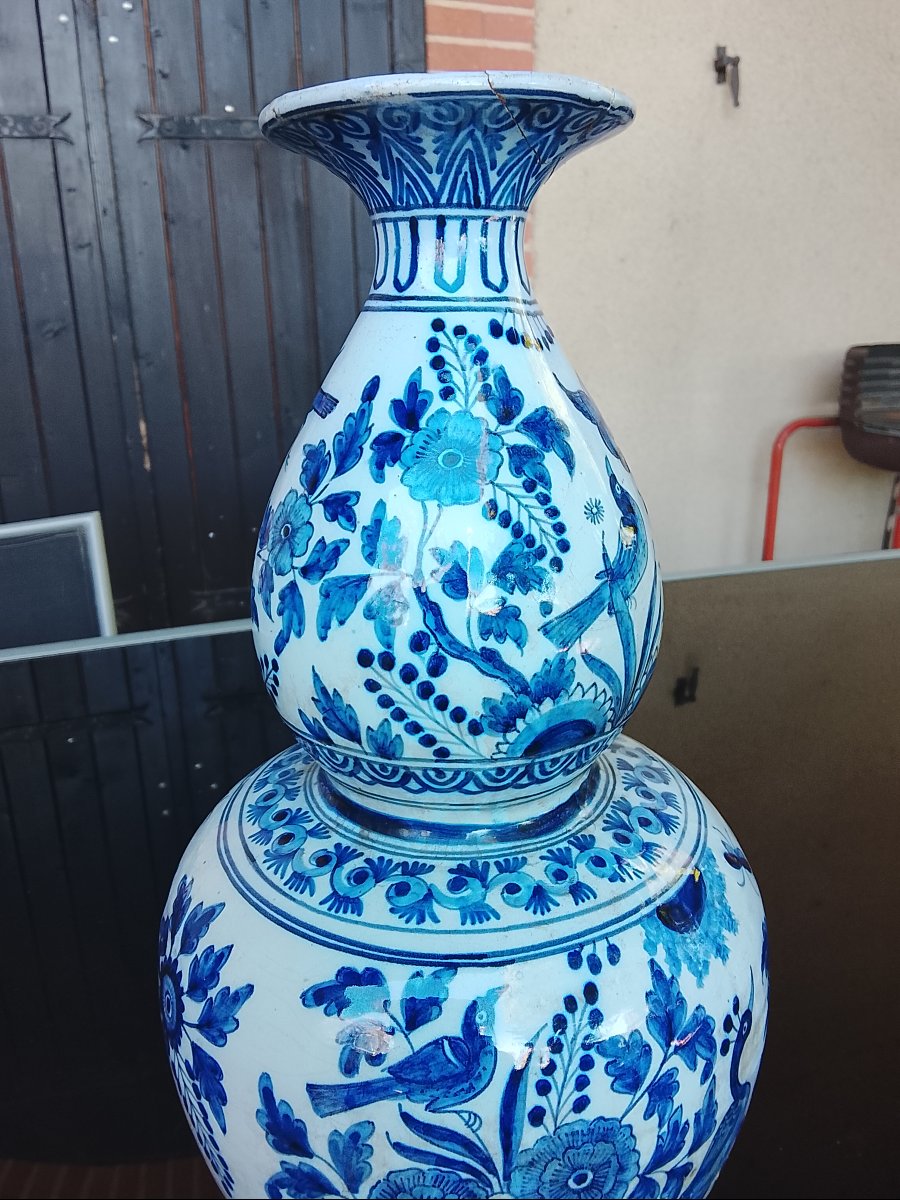 19th-century Delft Earthenware Vase