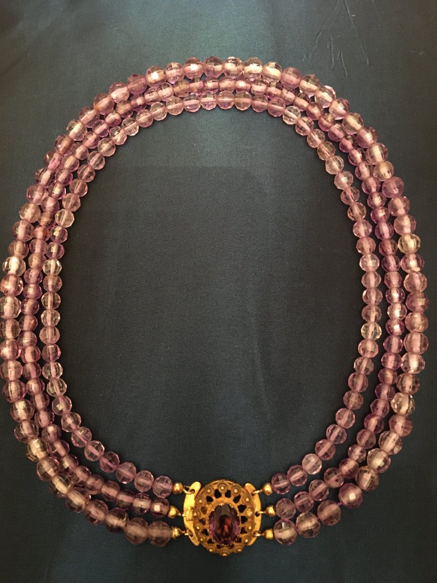 Collier Améthyste 3 Rangs