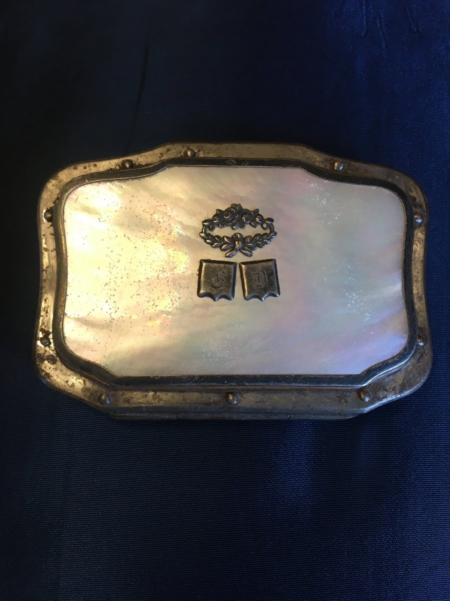 Porte Monnaie Acier Nacre Et Argent XIX 