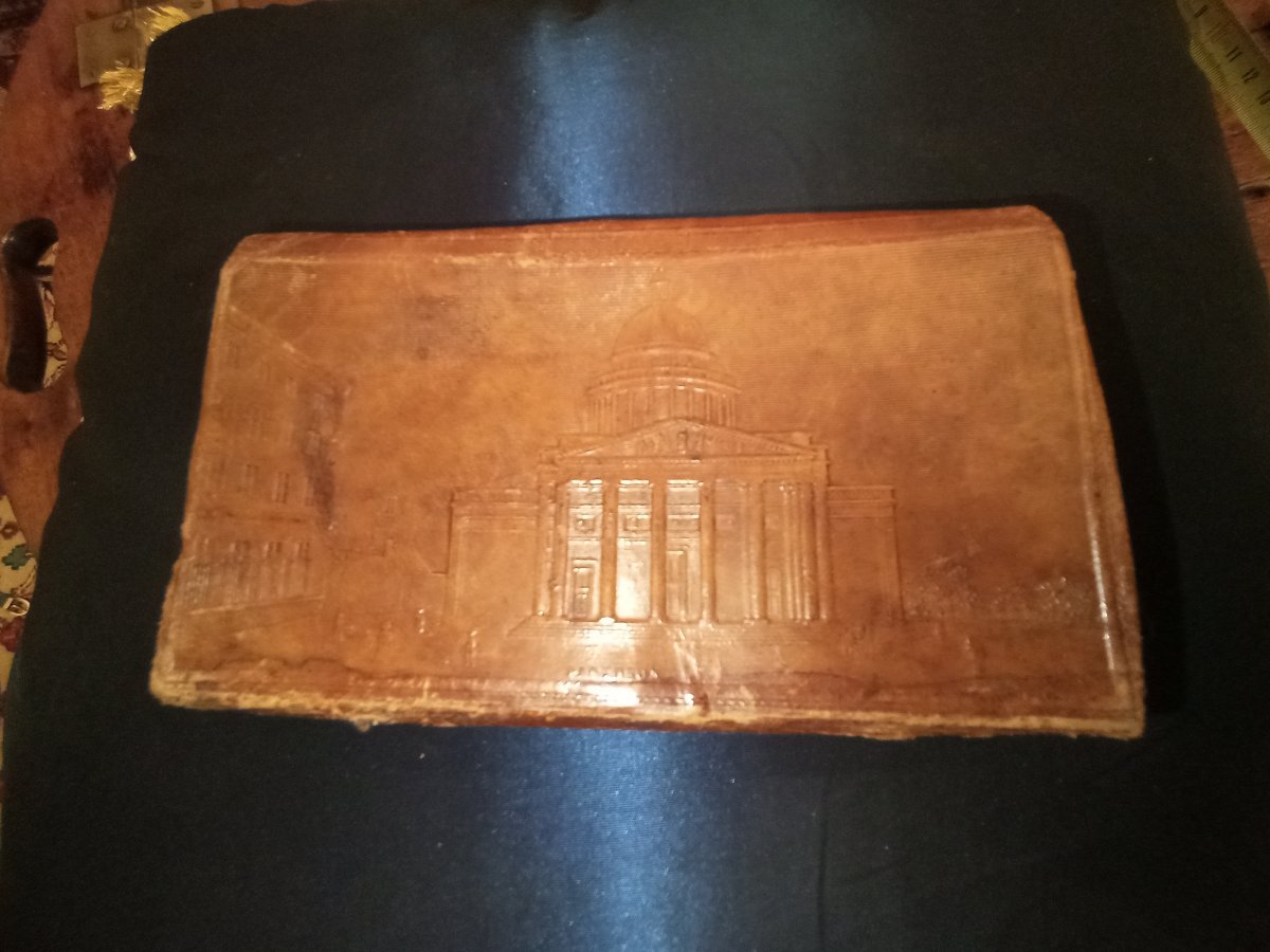 Agenda En Cuir Gaufré époque Restauration-photo-2