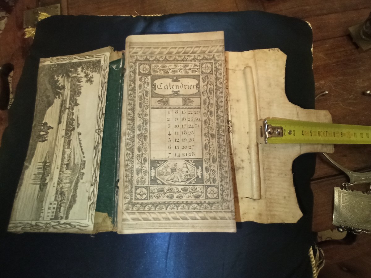 Agenda En Cuir Gaufré époque Restauration-photo-3