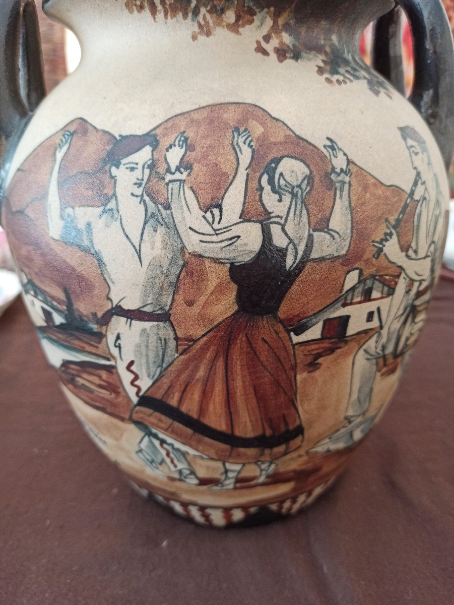 Beautiful Ciboure Sandstone Vase Signed Garcia De Diego-photo-2