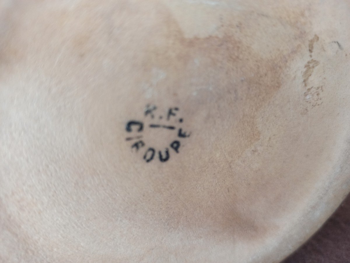 Beautiful Ciboure Sandstone Vase Signed Garcia De Diego-photo-3