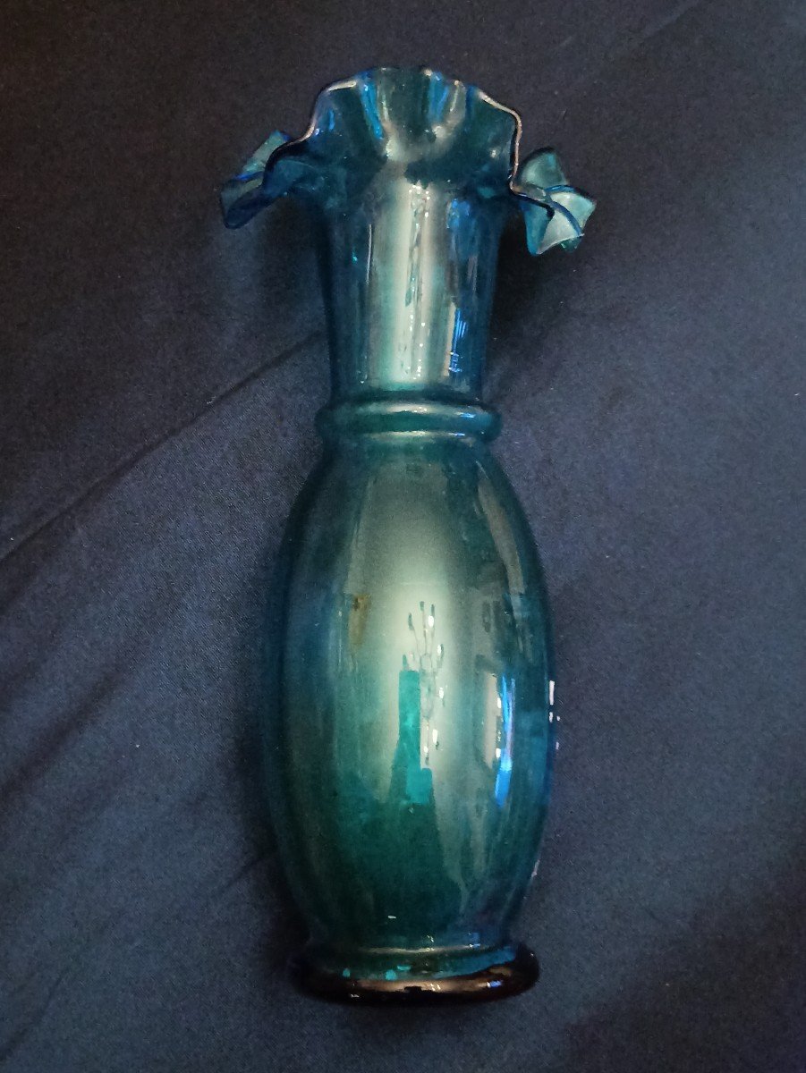 Enameled Glass Vase Decorated With A Child Decor By Mary Grégory Circa 1900-photo-2