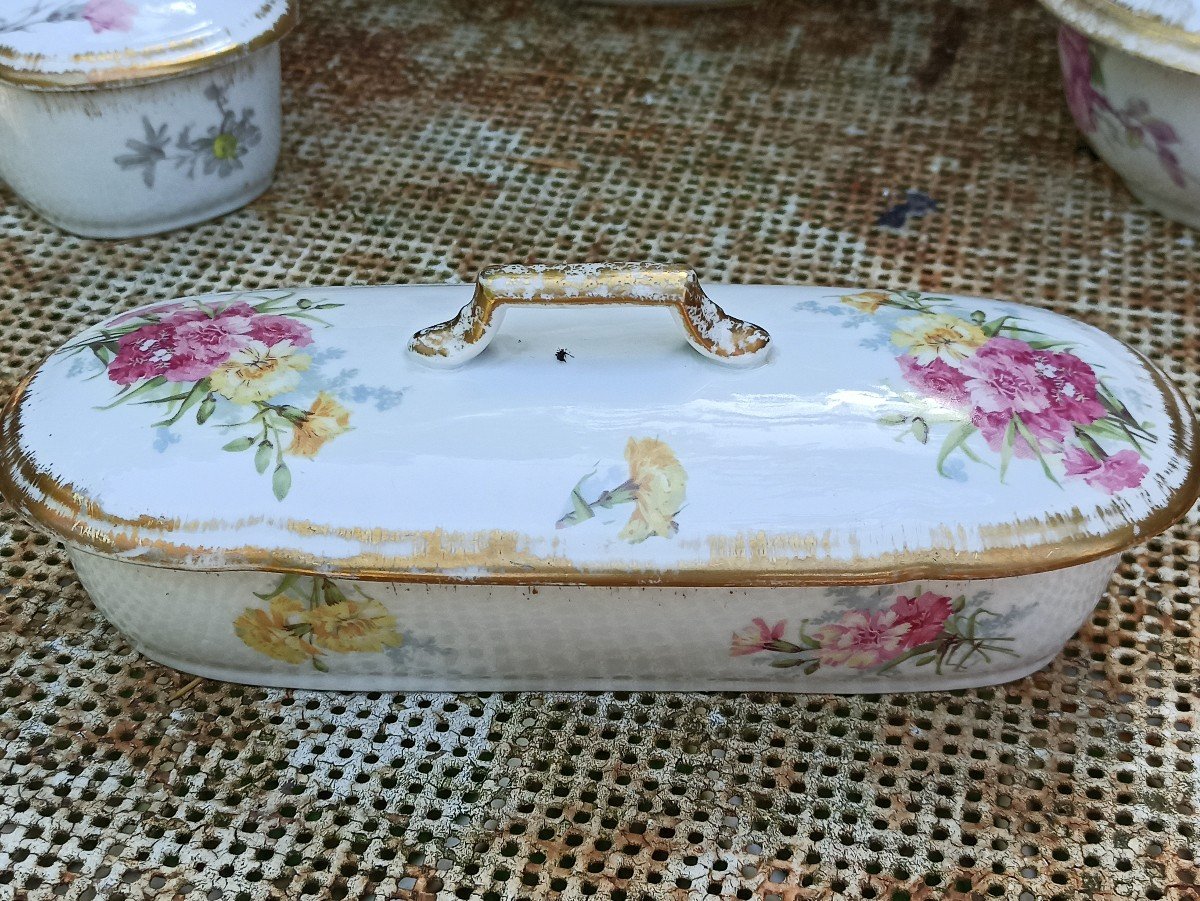 Limoges Porcelain Toilet Trim Circa 1900-photo-3