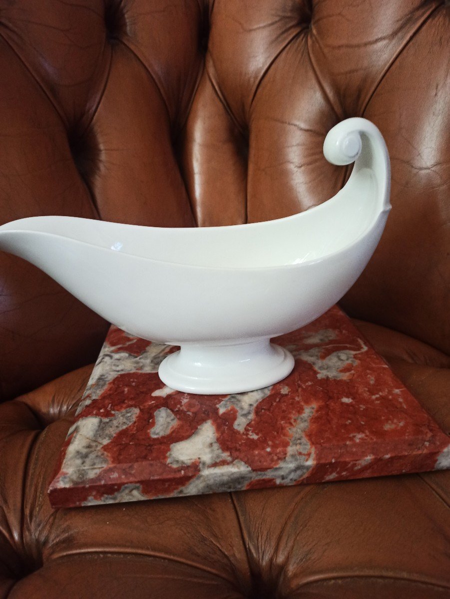 Sauceboat In White Porcelain From Sèvres, Nineteenth Time-photo-1
