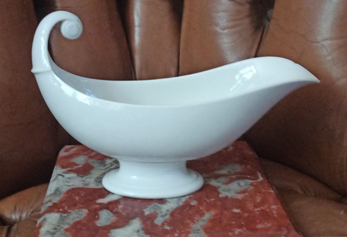 Sauceboat In White Porcelain From Sèvres, Nineteenth Time