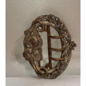 Art Nouveau Period Belt Buckle, Iris Model Circa 1900