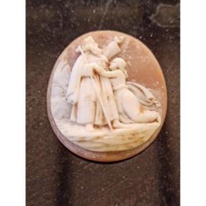 Shell Cameo Carved From A Religious Scene From The 1900s