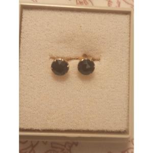 Pair Of Ear Studs In Gold And Garnets From Perpignan