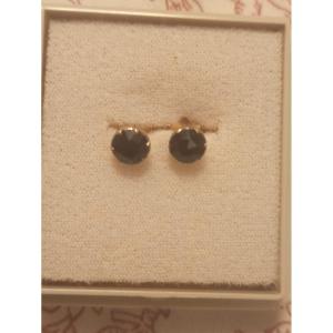 Pair Of Ear Studs In Gold And Garnets From Perpignan