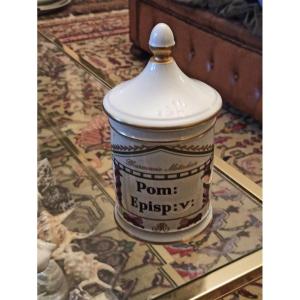 20th Century Limoges Porcelain Pharmacy Jar