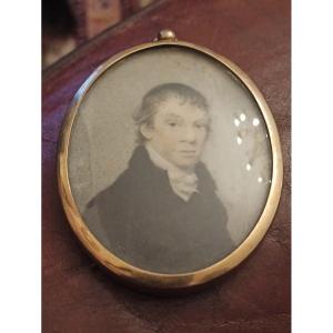 Painted Miniature Of A Portrait Of A Man, Romantic Period