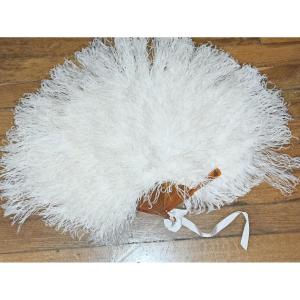 Exceptional Ostrich Feather Ball Fan From The 1900s. 