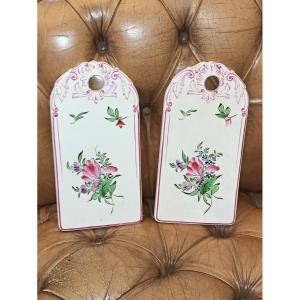 Pair Of Lunéville Earthenware Bread Cutting Boards Réverbère Model