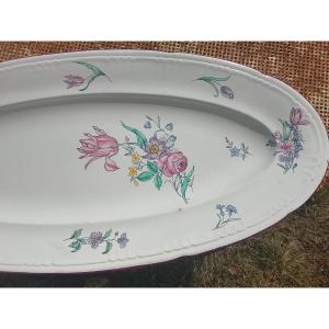 Plat à poisson faience de Vieillard modèle Strasbourg