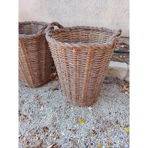 Suite de 5 paniers en osier à usage ancien agricole circa 1900