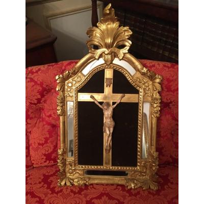 Christ In Golden Wood Frame Eighteenth Time