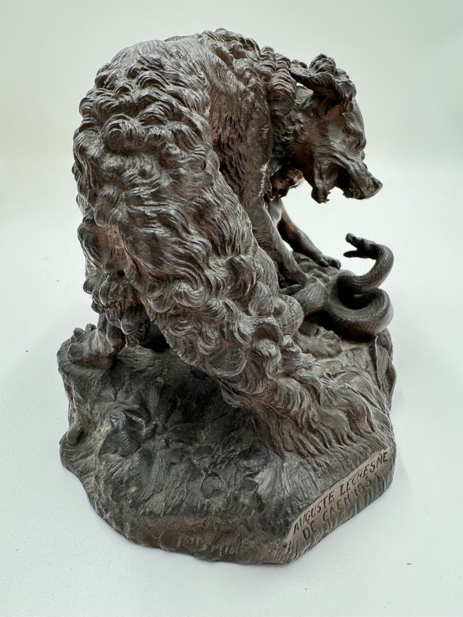 Bronze, The Attack Of The Serpent, Auguste Jean-baptiste Lechesne (1852)-photo-2