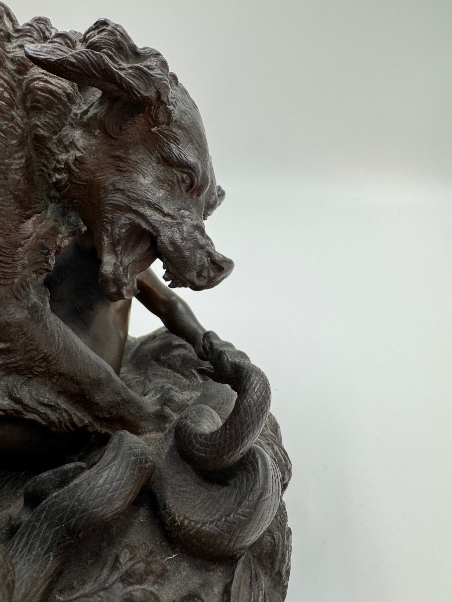 Bronze, The Attack Of The Serpent, Auguste Jean-baptiste Lechesne (1852)-photo-4