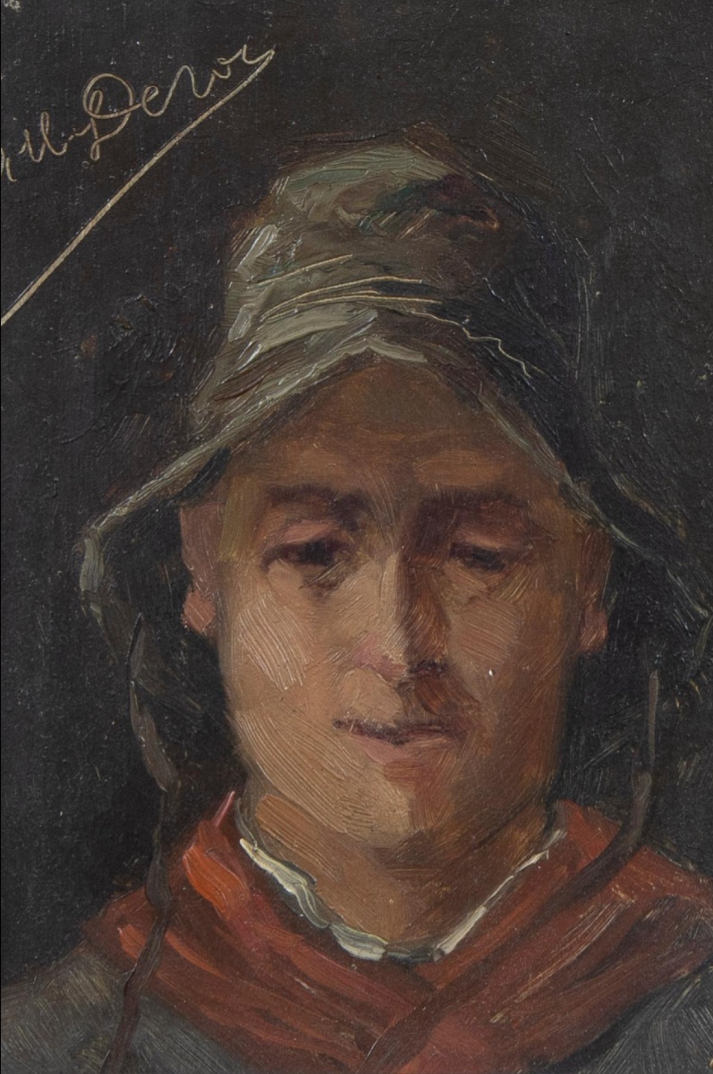 Pendentif d'Un Couple De Pêcheurs, Albert Isidore De Vos (1890-1900)-photo-2