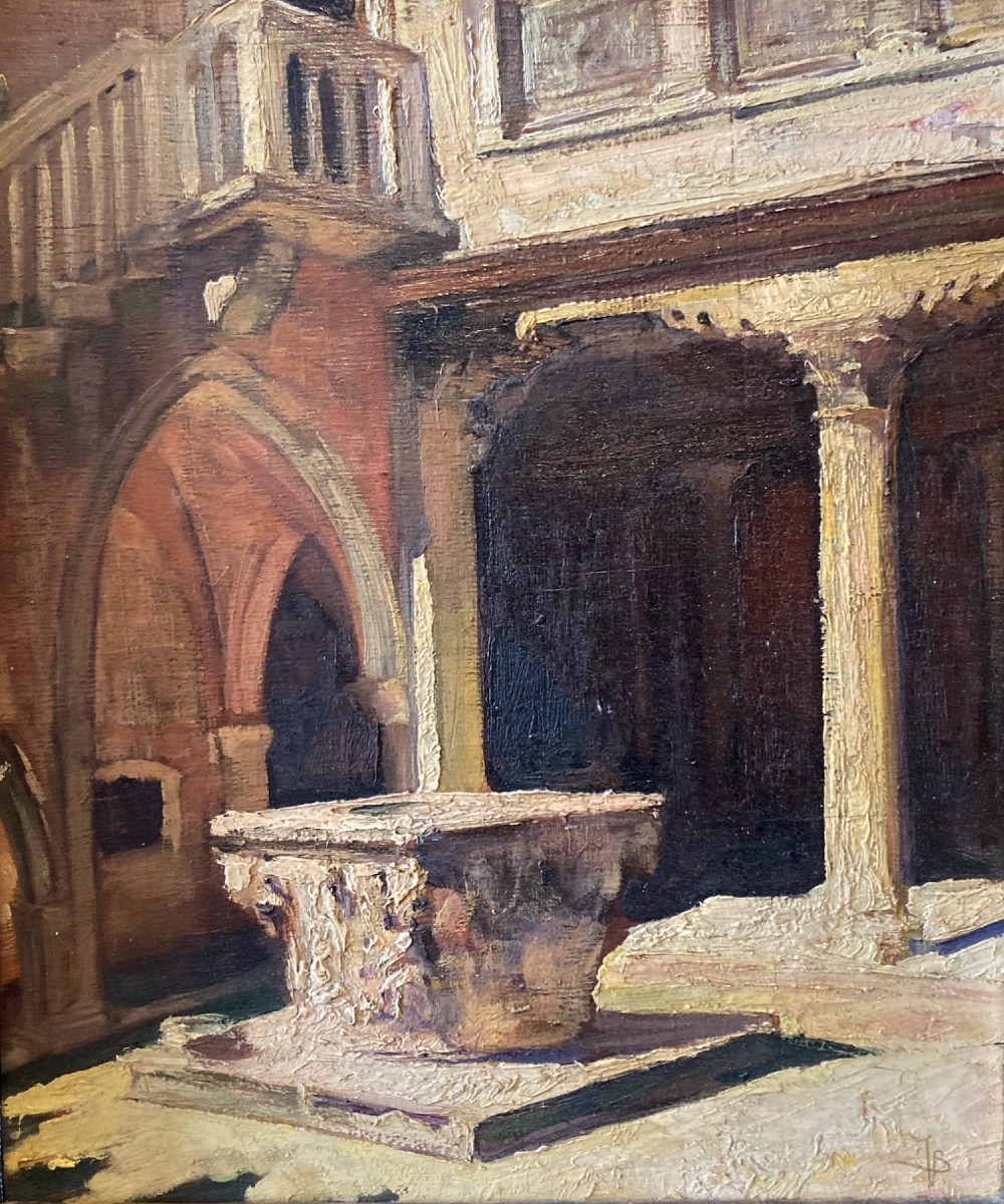 The Courtyard Of The Ca' d'Oro In Venice, Anonymous, 1930-photo-2