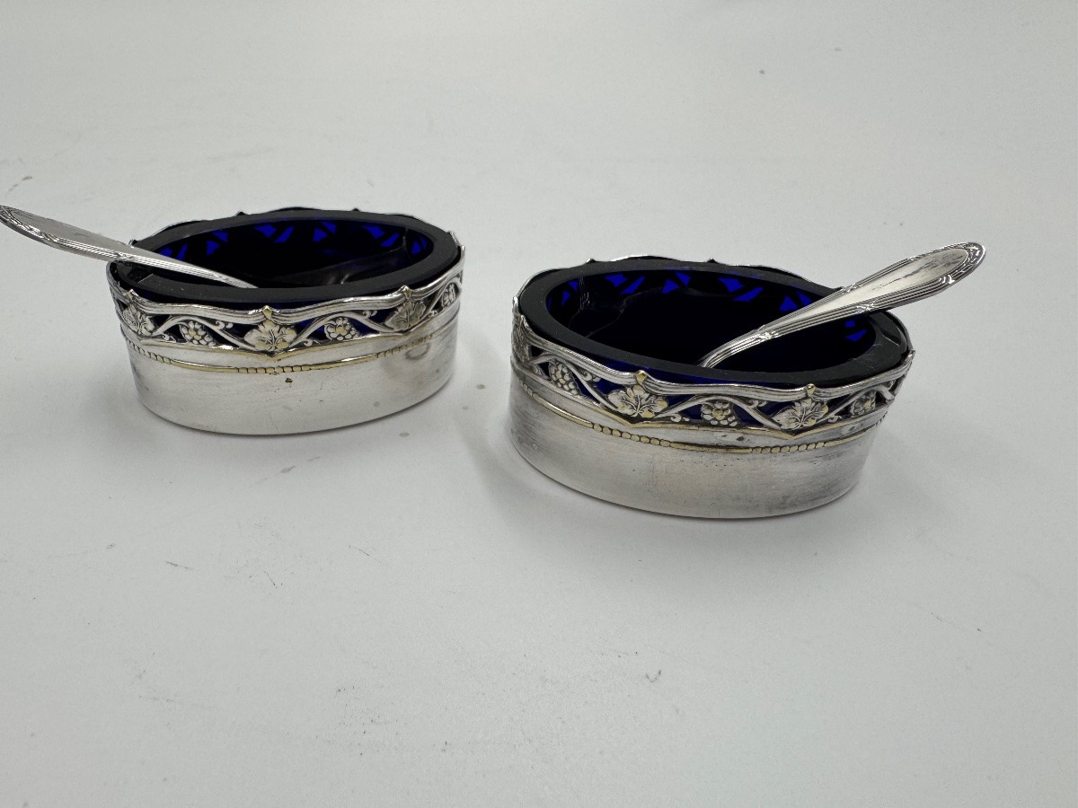Silver Planter With Salt Shakers, Wiskemann, Belgium (1890-1910)-photo-2