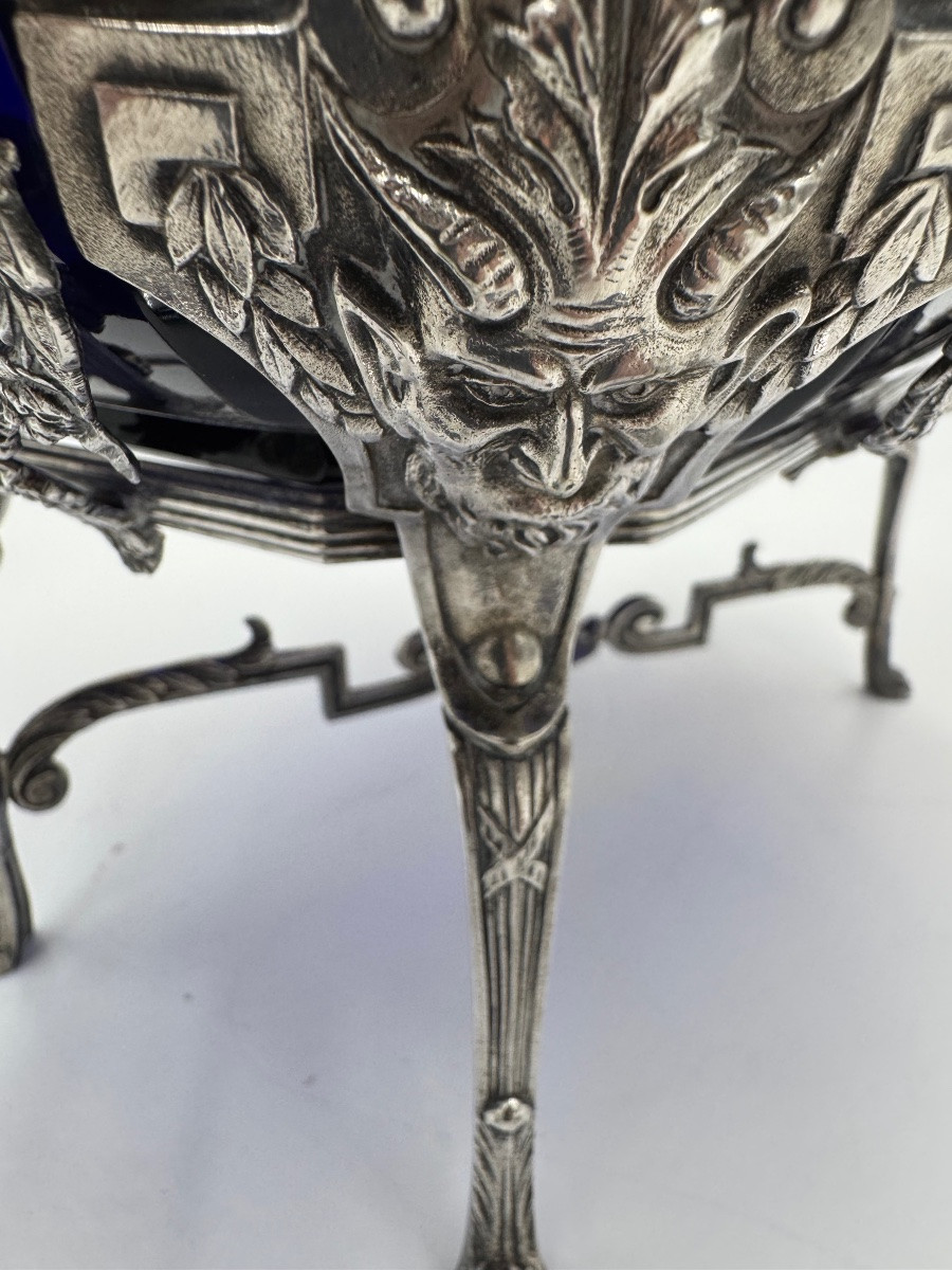 Silver Planter With Salt Shakers, Wiskemann, Belgium (1890-1910)-photo-3