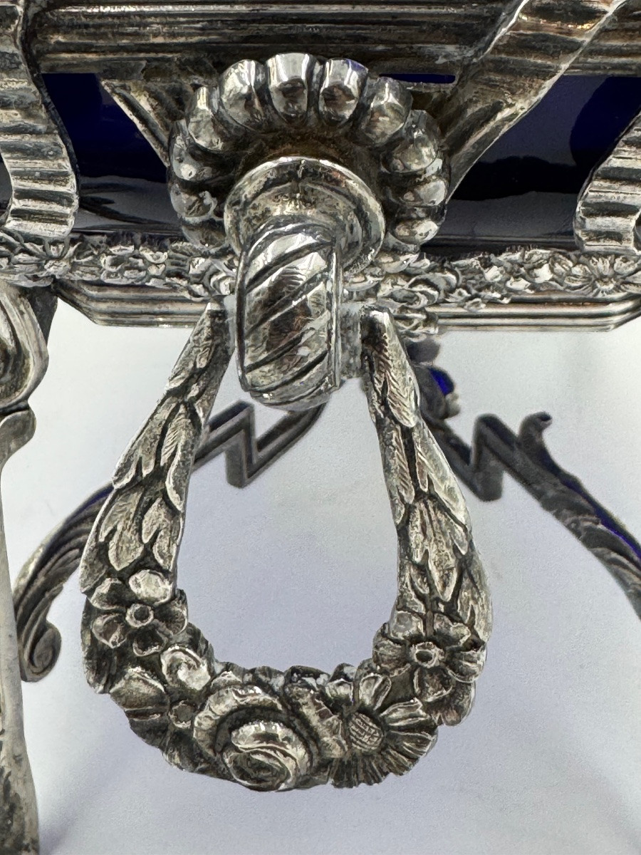 Silver Planter With Salt Shakers, Wiskemann, Belgium (1890-1910)-photo-2