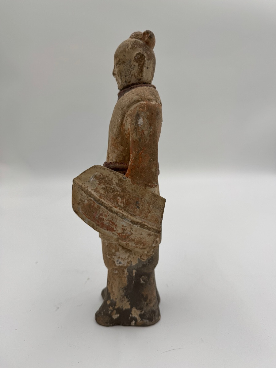 Chinese Polychrome Statue Of A Warrior, Ming Dynasty (1368-1644)-photo-3