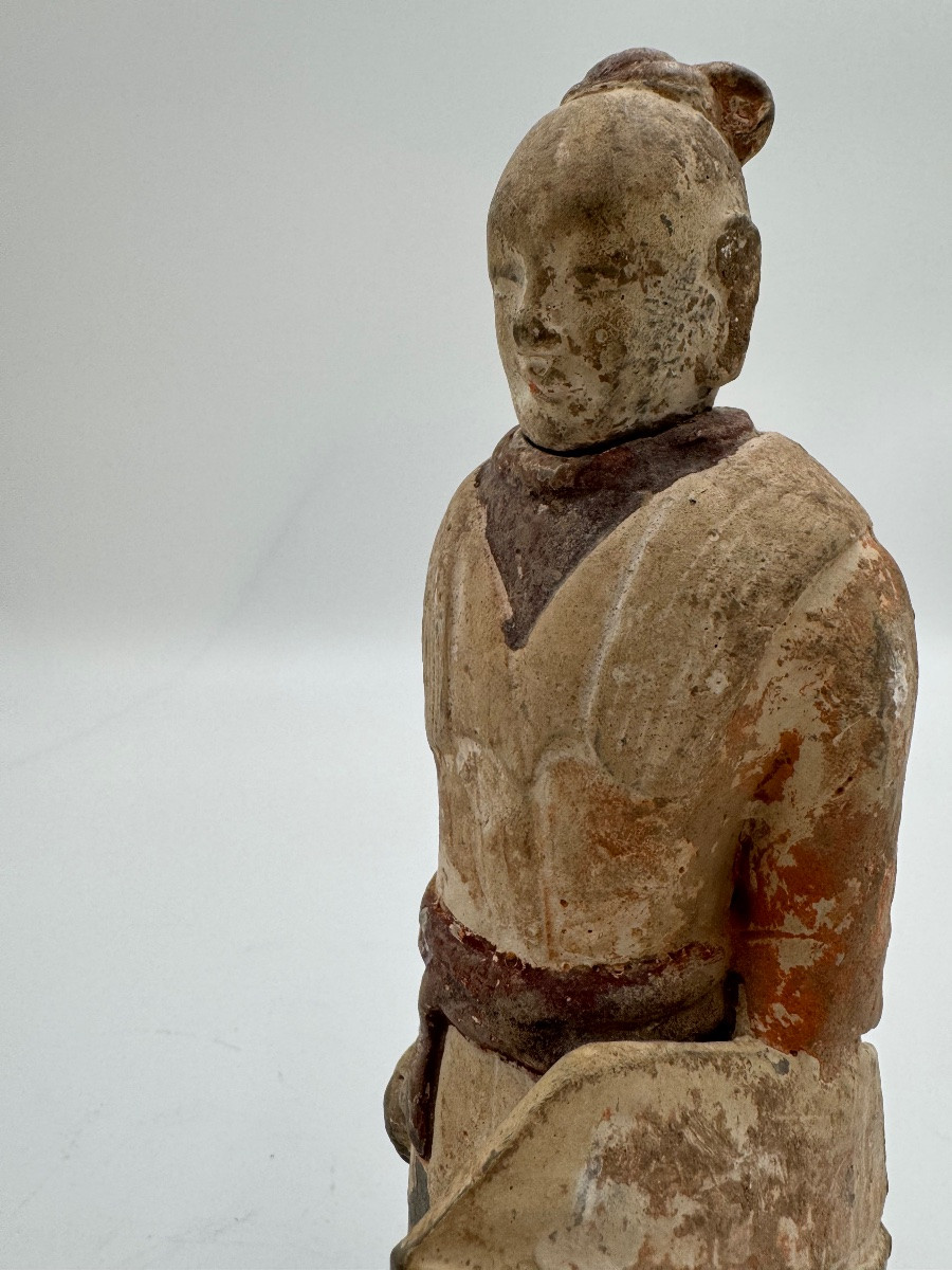 Chinese Polychrome Statue Of A Warrior, Ming Dynasty (1368-1644)-photo-4