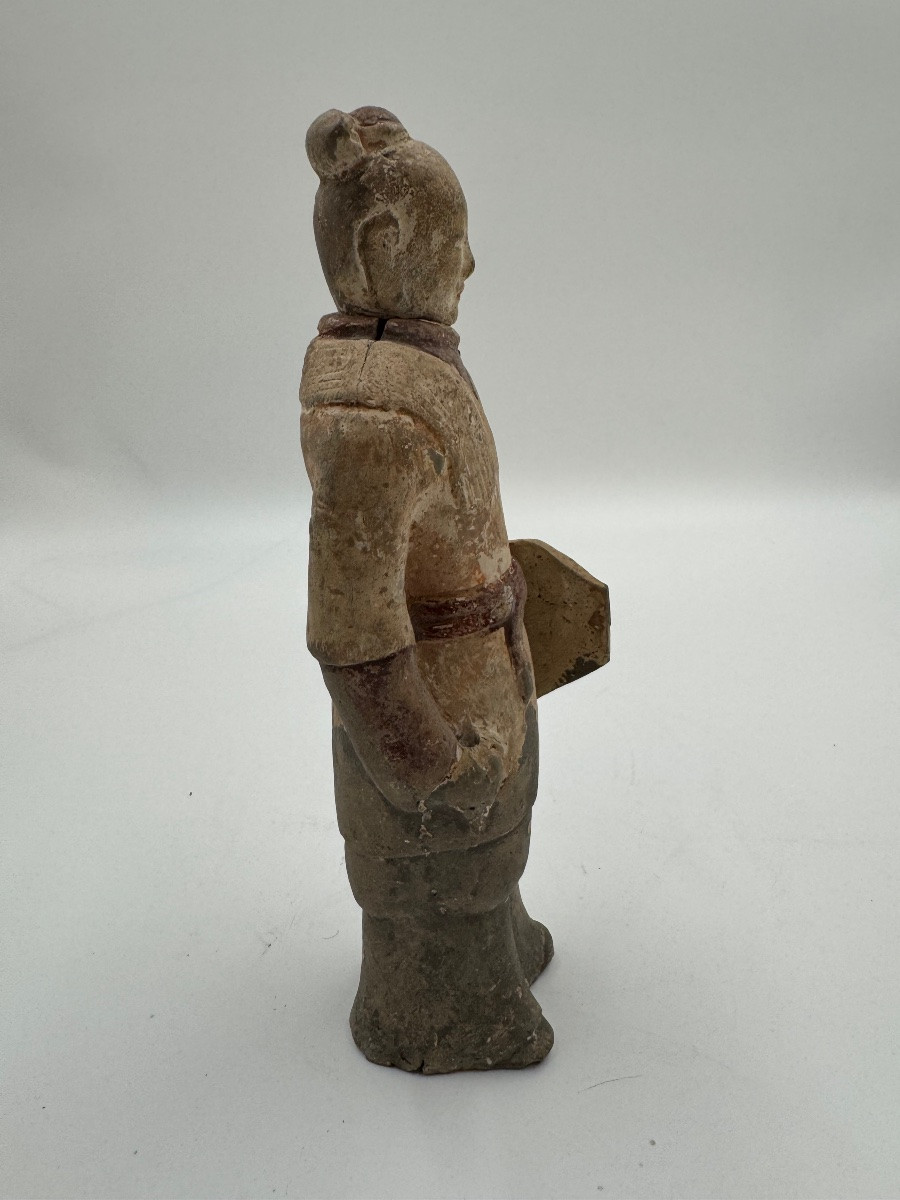 Chinese Polychrome Statue Of A Warrior, Ming Dynasty (1368-1644)-photo-3