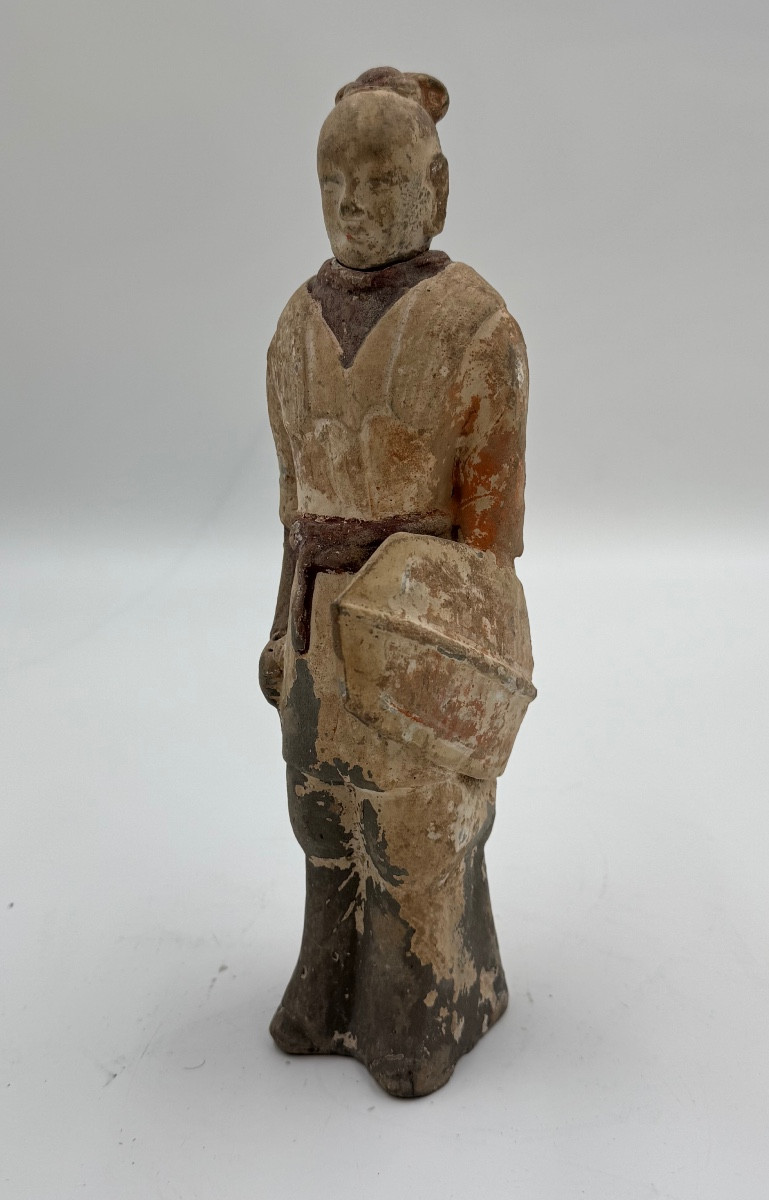 Chinese Polychrome Statue Of A Warrior, Ming Dynasty (1368-1644)