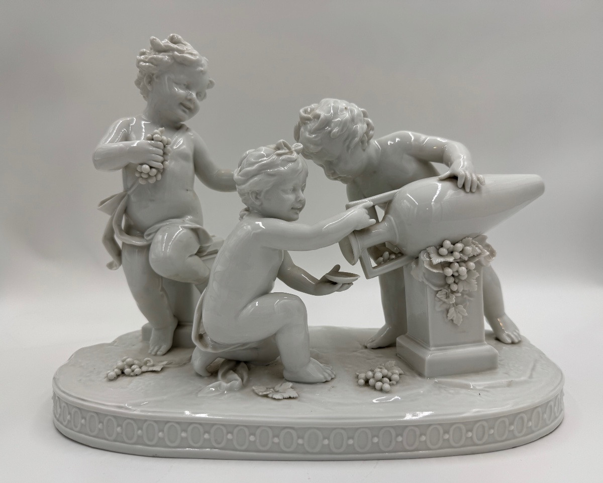 Groupe en porcelaine de putti, Volkstedt (1890-1900)-photo-2