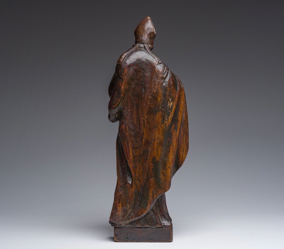 Oak Sculpture Representing Saint Nicholas, Flanders (1650)-photo-3