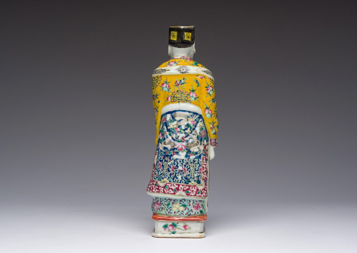 Figurine chinoise représentant un immortel, famille rose, période Guangxi (1874-1908) -photo-4