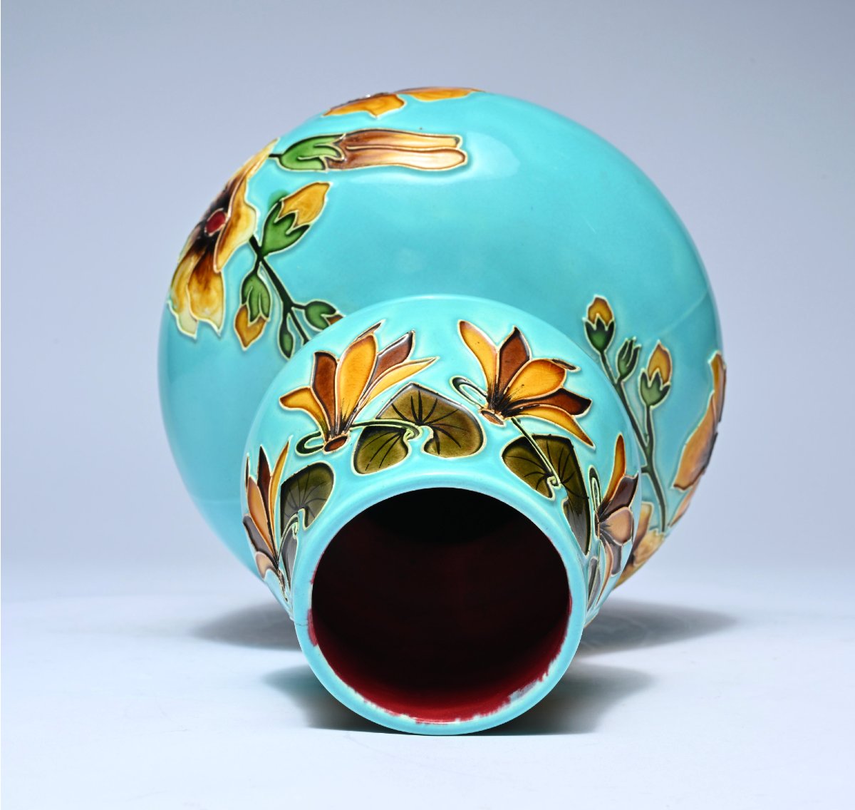 Vase à ventre bombé de style Art Nouveau, L'herniné-Declercq (1904-1910)-photo-1