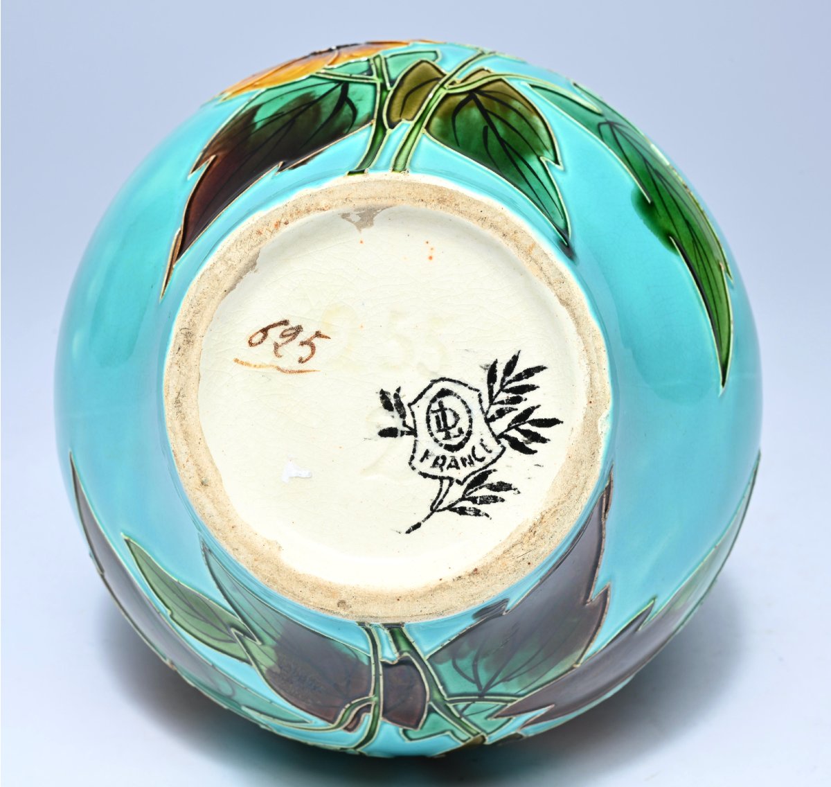 Vase à ventre bombé de style Art Nouveau, L'herniné-Declercq (1904-1910)-photo-2