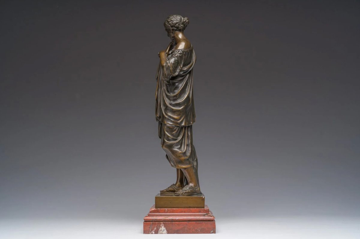 Statue en bronze de Diane de Gabbi, d'après Gabriel Sauvage, France (1860-1880)-photo-4