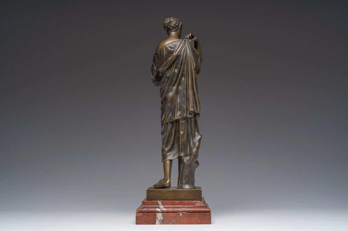 Statue en bronze de Diane de Gabbi, d'après Gabriel Sauvage, France (1860-1880)-photo-1
