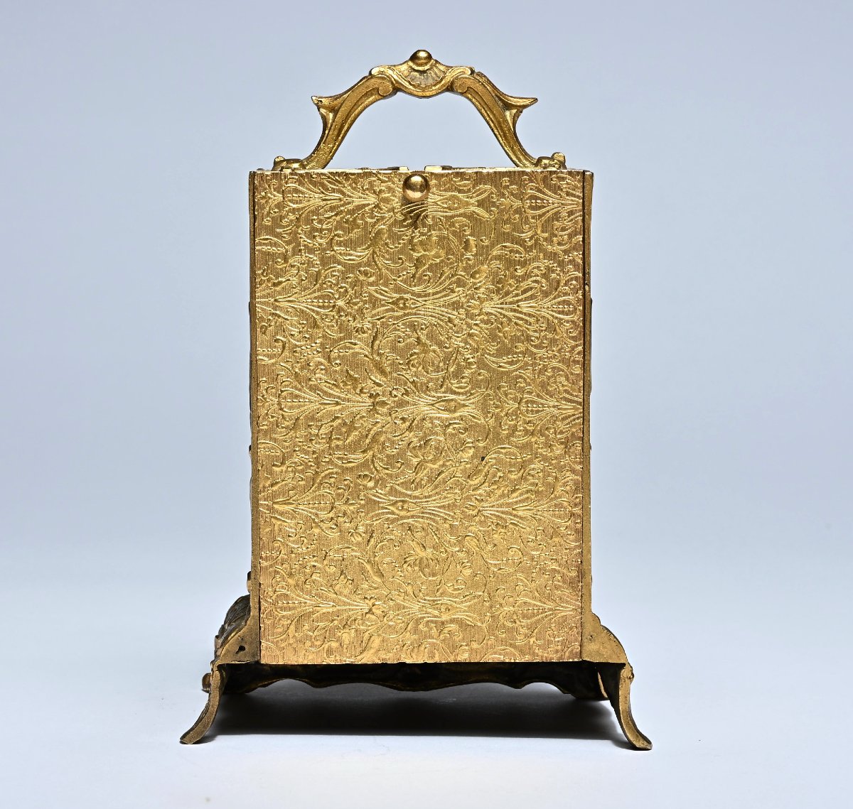 French Gilt Travel Alarm Clock (1880-1890)-photo-4