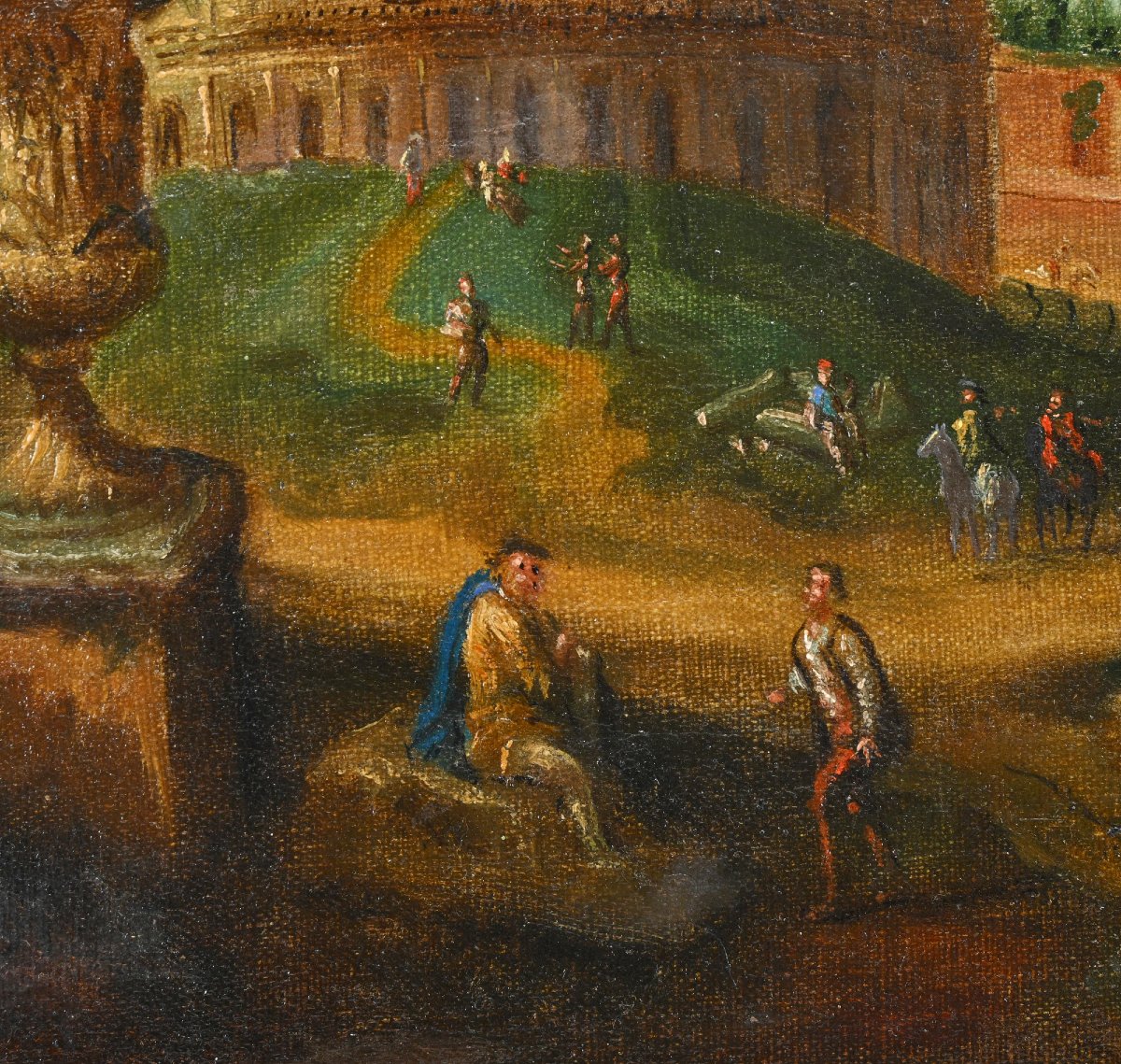 Le Colisée et l'Arc de Constantin, École italienne, d'après Giovanni Paolo Panini (1800-1820)-photo-1