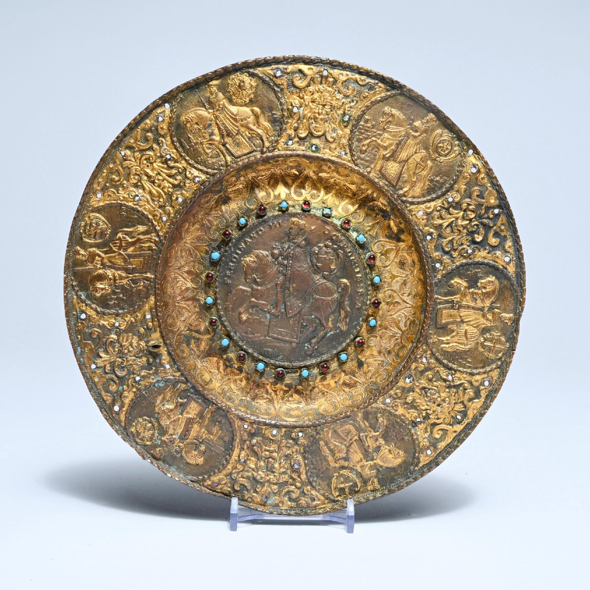 Plat commémoratif représentant les empereurs romains, Nuremberg (1660-1680)