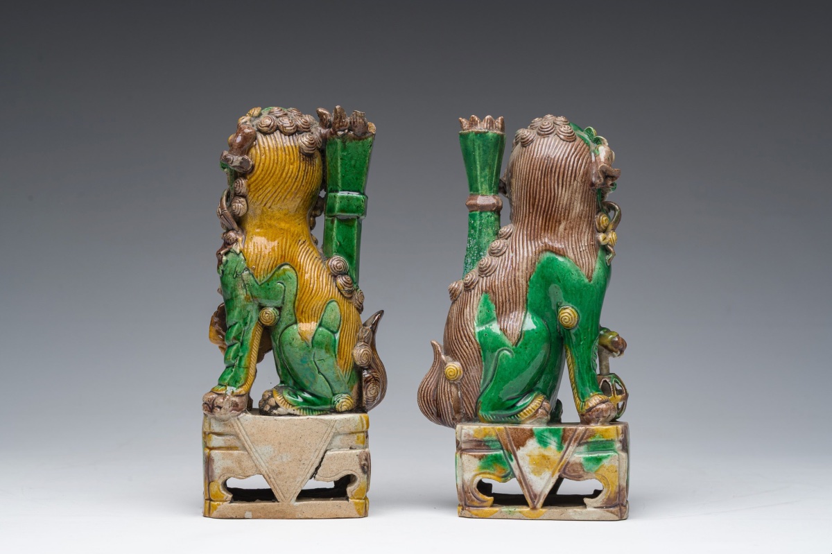 Chinese Buddhist Lions With “sancai” Enamel, Qing Dynasty, 1870–1900-photo-4