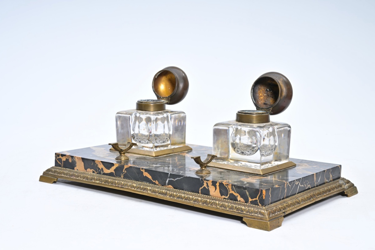 Set Of Two Neoclassical-style Inkwells, Italy, 1890–1910