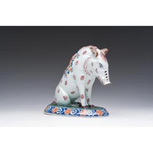 Sculpture d'un sanglier, Jacobus Halder, De Grieksche A, Delft (1764-1768)