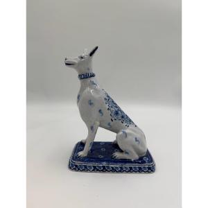 Sculpture d'un chien assis, Jacobus Halder, De Grieksche A