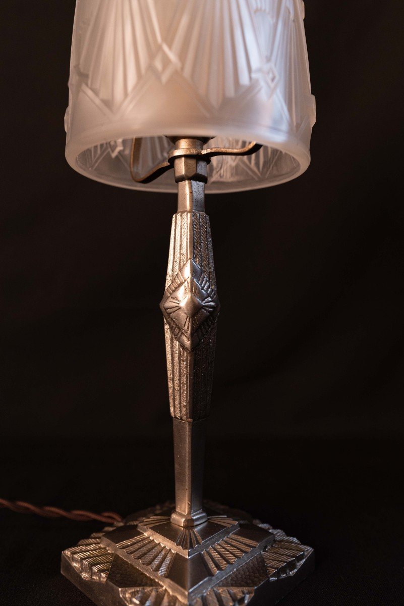 Lampe Art Déco par Hettier & Vincent (années 1930)-photo-2