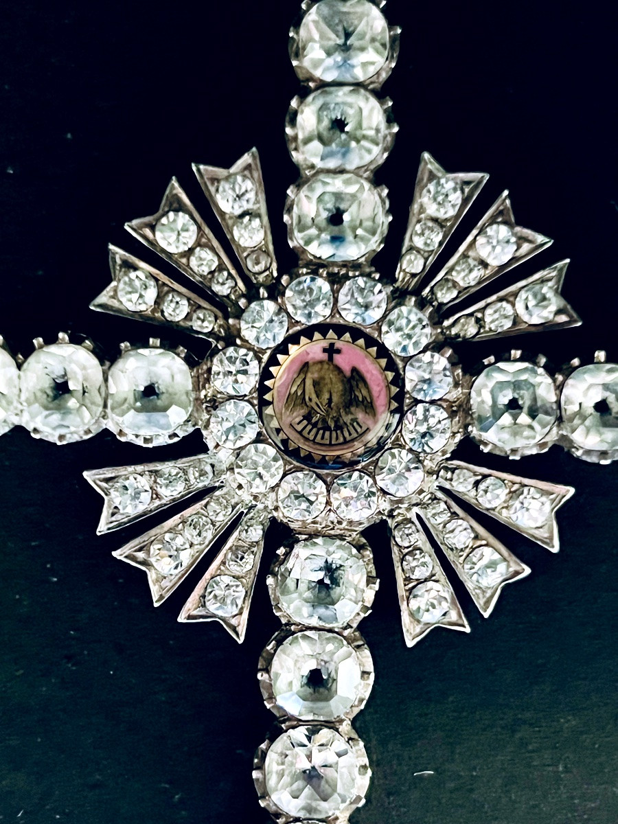 CROIX EN ARGENT -  BIJOU FRANC-MAÇONNERIE  ROSE-CROIX CHEVALIER ÉPOQUE EMPIRE-photo-4