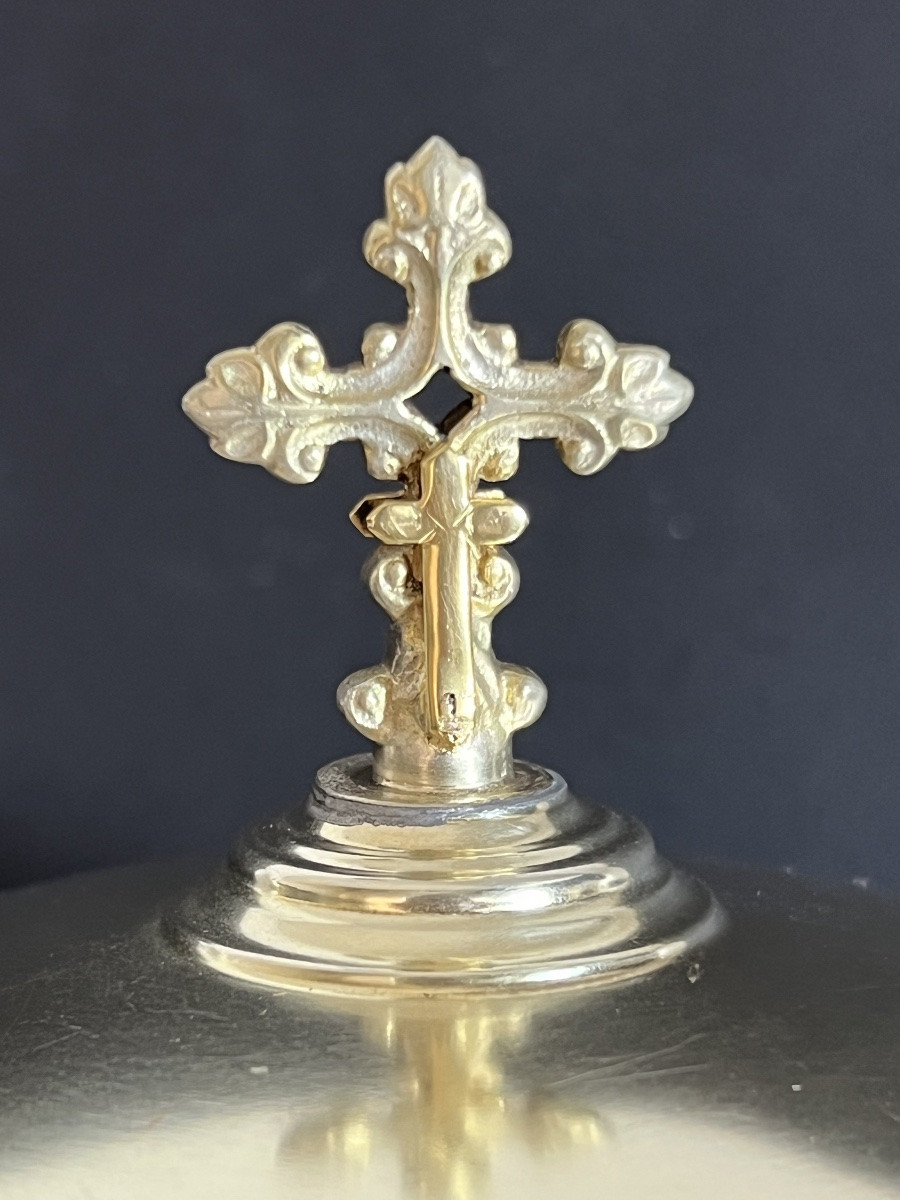 Silver-gilt And Silver Ciborium - Early 20th Century -photo-7